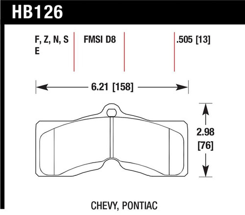Hawk HPS Street Brake Pads - HAWKHB126F.505