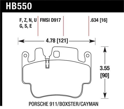 Hawk HPS Street Front Brake Pads - HAWKHB550F.634