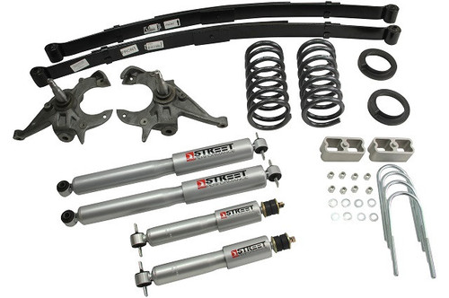 1999-2004 Chevy S10 2WD (Ext Cab) 4/5" Lowering Kit w/ Street Performance Shocks - Belltech 619SP