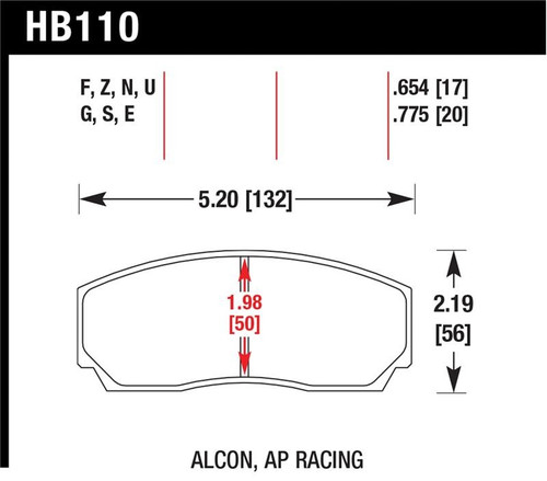 Hawk HPS Street Brake Pads - HAWKHB110F.654