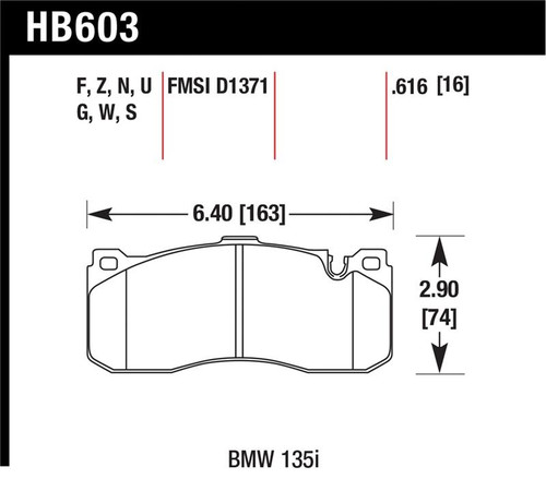 Hawk HT-10 Race Front Brake Pads - HAWKHB603S.616