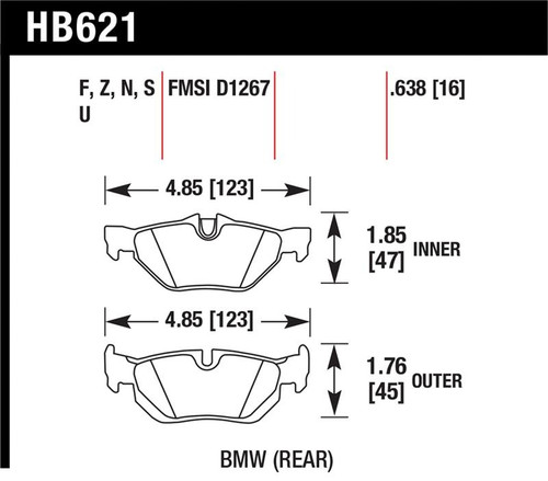 Hawk HT-10 Race Rear Brake Pads - HAWKHB621S.638