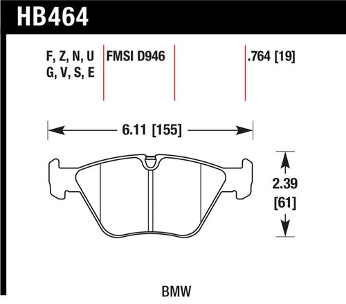 Hawk DTC-70 Front Race Pads - HAWKHB464U.764