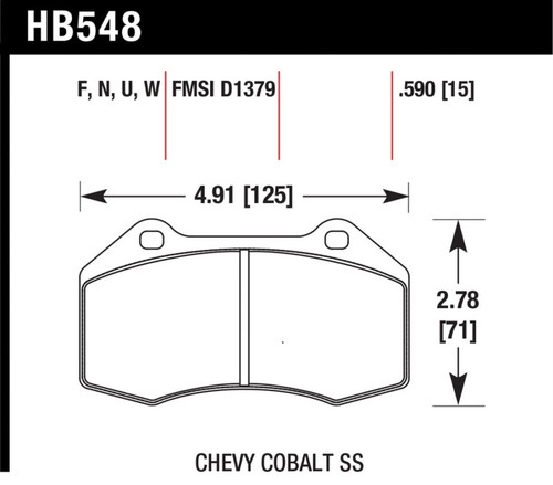 Hawk HPS Street Front Brake Pads - HAWKHB548F.510