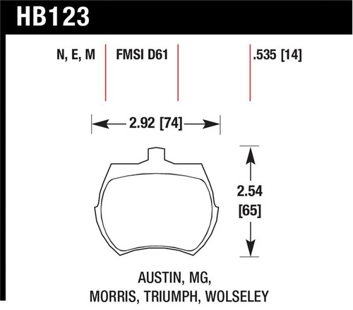 Hawk HP+ Street Brake Pads - HAWKHB123N.535