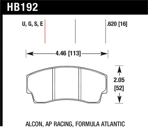 Hawk DTC-60 Race Brake Pads - HAWKHB192G.620