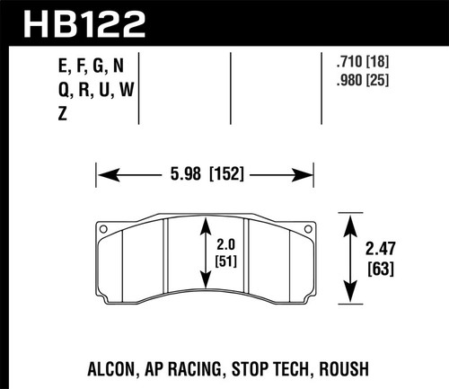 Hawk DTC-70 Race Brake Pads - HAWKHB122U.710