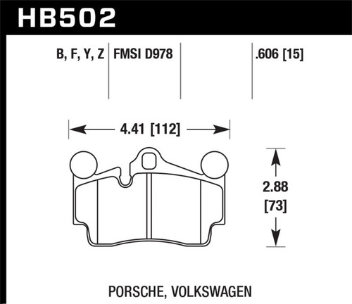 Hawk HPS Street Rear Brake Pads - HAWKHB502F.606
