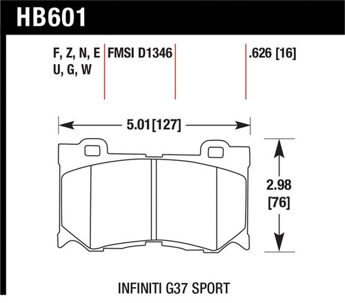 Hawk HPS Street Front Brake Pads - HAWKHB601F.626