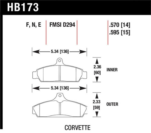 Hawk HPS Street Front Brake Pads - HAWKHB173F.570