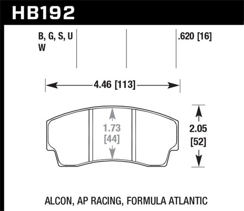 Hawk DTC-70 Race Brake Pads - HAWKHB192U.620