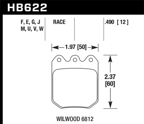 Hawk DTC-30 Brake Pads - HAWKHB622W.490