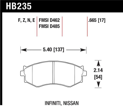 Hawk HPS Street Front Brake Pads - HAWKHB235F.665
