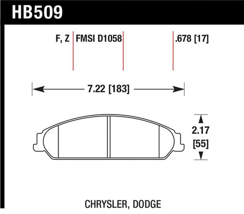 Hawk HPS 5.0 Front Brake Pads - HAWKHB509B.678