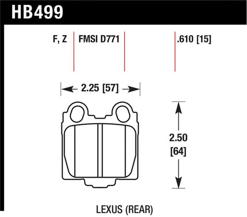 Hawk HPS Street Rear Brake Pads - HAWKHB499F.610