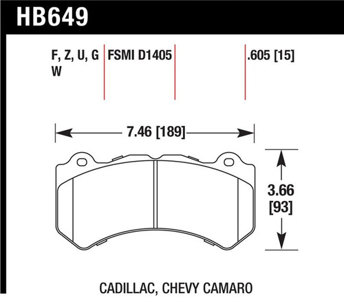 Hawk DTC-70 Front Race Brake Pads - HAWKHB649U.605