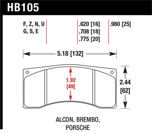 Hawk DTC-70 Race Brake Pads - HAWKHB105U.775