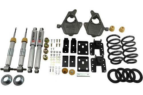 2014-2016.5 Chevy Silverado 1500 2WD (Ext Cab) 3/5" Lowering Kit w/ Street Performance Shocks - Belltech 996SP