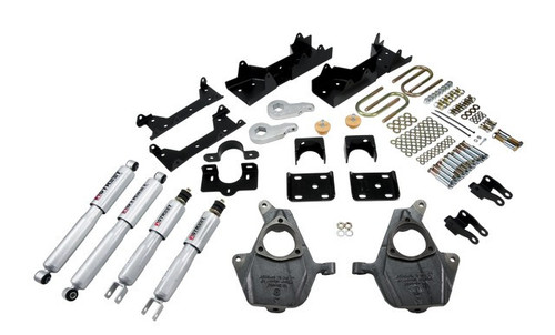 2005-2006 Chevy Silverado 1500 4WD (Ext Cab) 4/6" Lowering Kit w/ Street Performance Shocks - Belltech 662SP