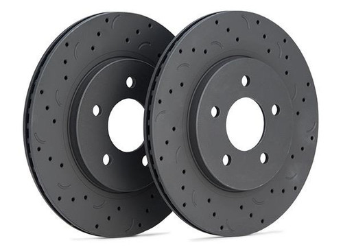 Hawk Talon 2000 BMW 323i E46 Body Code / Wagon Drilled and Slotted Rear Brake Rotor Set - HAWKHTC4761