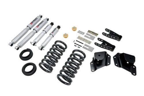 2001-2006 Chevy Silverado 1500 2WD (Std Cab) 2/4" Lowering Kit w/ Street Performance Shocks - Belltech 664SP