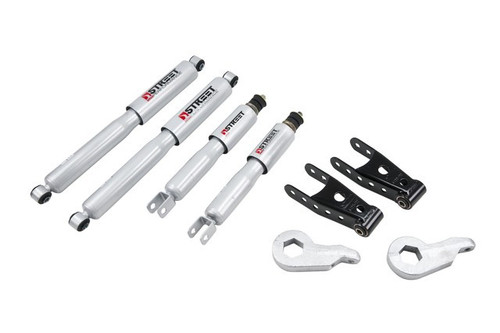 2003-2007 Chevy Silverado SS 1500 (2wd & 4wd) 2/2" Spindle Lowering Kit w/ Street Performance Shocks - Belltech 677SP
