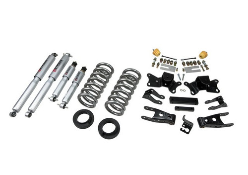 1997-2000 GMC C2500 2WD (Extended / Crew Cab) 2/4" Lowering Kit w/ Street Performance Shocks - Belltech 718SP