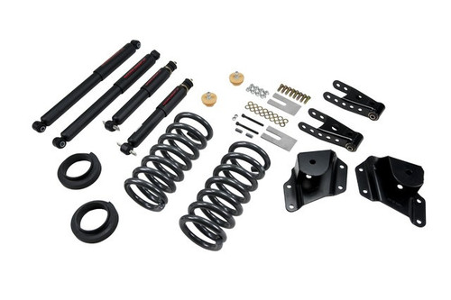 2001-2006 Chevy Silverado 1500 2WD (Std Cab) 2/4" Lowering Kit w/ Nitro Drop 2 Shocks - Belltech 664ND
