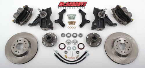 1973-1987 Chevrolet C-10 Front 13" Disc Brake Kit W/Drop Spindles; 5x5 Bolt Pattern - McGaughys 33159