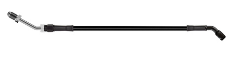 Goodridge 74in Universal Clutch Line w/Black Zinc Fittings & Black Hose - 45Deg Banjo w/M10 Fitting - HD3045-1CB-BK74