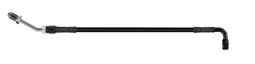 Goodridge 64in Universal Clutch Line w/Black Zinc Fittings & Black Hose - 90Deg Banjo w/M10 Fitting - HD3090-1CB-BK64