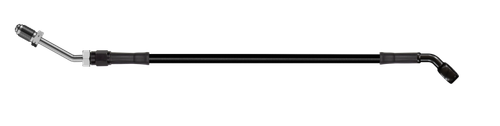 Goodridge 58in Universal Clutch Line w/Black Zinc Fittings & Black Hose - 45Deg Banjo w/M10 Fitting - HD3045-1CB-BK58