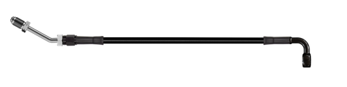 Goodridge 84in Universal Clutch Line w/Black Zinc Fittings & Black Hose - 90Deg Banjo w/M10 Fitting - HD3090-1CB-BK84