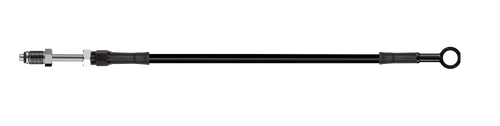 Goodridge 58in Universal Clutch Line w/Black Zinc Fittings & Black Hose - Straight Banjo 7/16 UNF - HD1001-1CB-BK58