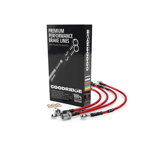 Goodridge Stainless Steel Brake Lines - Red - 12364-RD