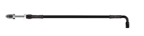 Goodridge 72in Universal Clutch Line w/Blk Zinc Fitting & Blk Hose - 90Deg Banjo w/Straight 7/16 UNF - HD1090-1CB-BK72