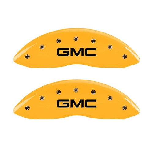MGP 2 Caliper Covers Engraved Front GMC Yellow - 34213FGMCYL