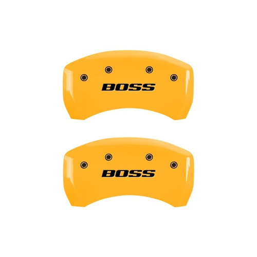 MGP Rear set 2 Caliper Covers Engraved Rear Boss Yellow - 10010RBSSYL
