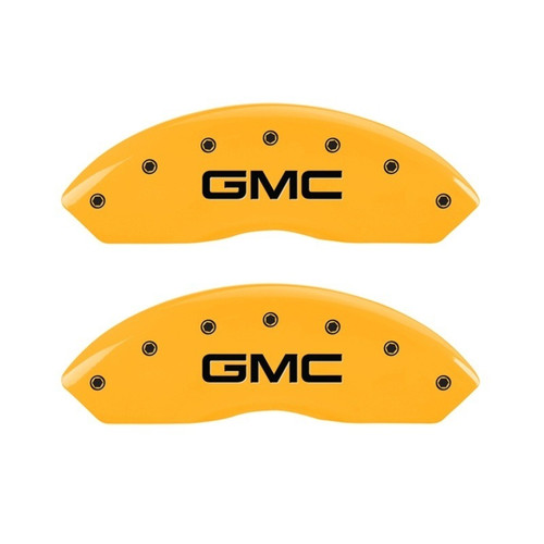 MGP 2 Caliper Covers Engraved Front GMC Yellow - 34012FGMCYL