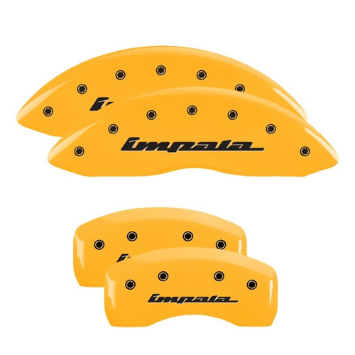 MGP 4 Caliper Covers Engraved Front & Rear Impala Yellow - 14006SIMPYL