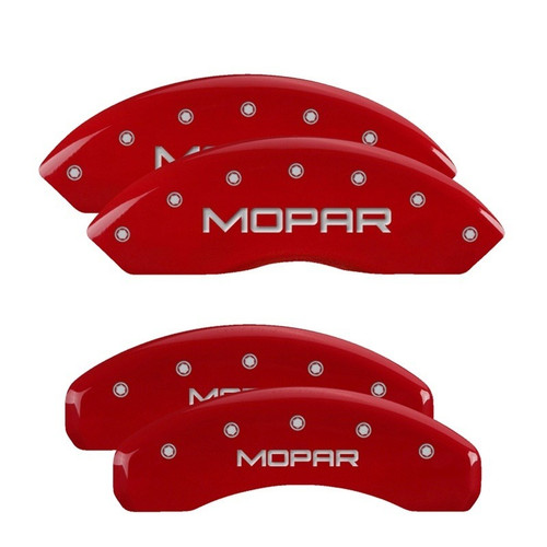 MGP 4 Caliper Covers Engraved Front & Rear MOPAR Red - 42007SMOPRD