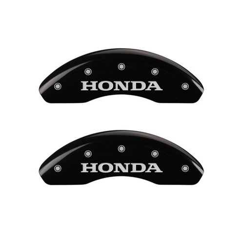 MGP Front set 2 Caliper Covers Engraved Front Honda Black - 20003FHONBK