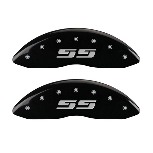 MGP 2 Caliper Covers Eng Front Silverado SS Black - 14207FSS3BK
