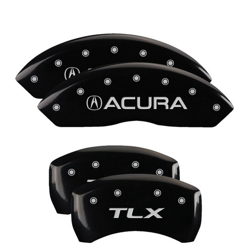 MGP 4 Caliper Covers Engraved Front Acura Engraved Rear TLX Black - 39018STLXBK