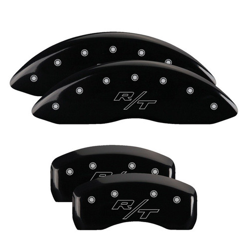 MGP 4 Caliper Covers Engraved Front & Rear Vintage Style/RT Black - 12192SRTRBK