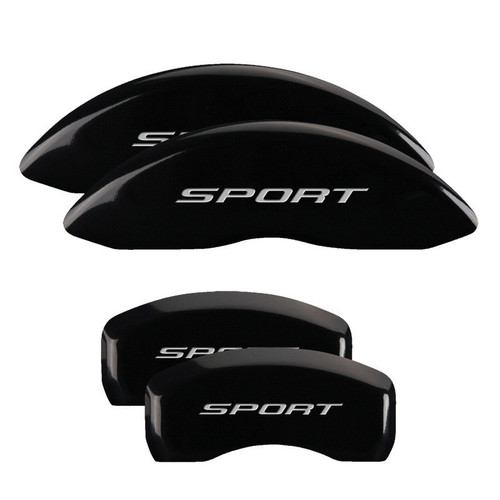 MGP 4 Caliper Covers Engraved Front & Rear No Bolts/Sport 2015 Black - 10241SSP2BK