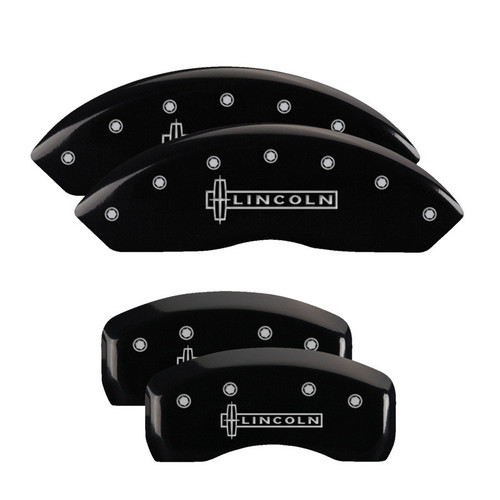 MGP 4 Caliper Covers Engraved Front & Rear Lincoln Black - 36018SLCNBK