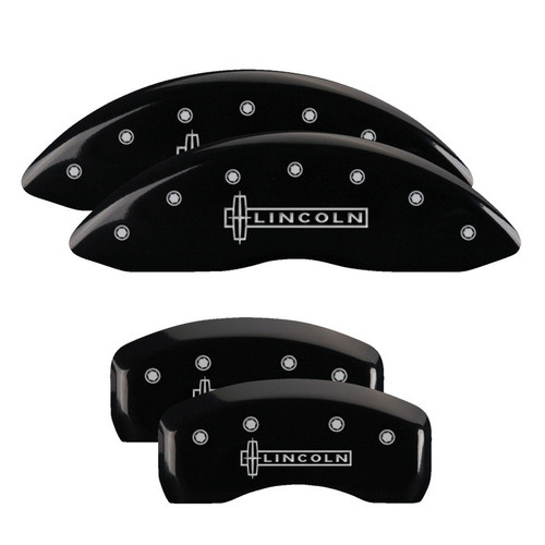 MGP 4 Caliper Covers Engraved Front & Rear Lincoln Black - 36023SLCNBK