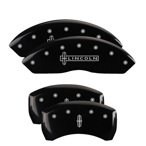 MGP 4 Caliper Covers Engraved Front Lincoln Engraved Rear Star logo Black - 36017SLC1BK