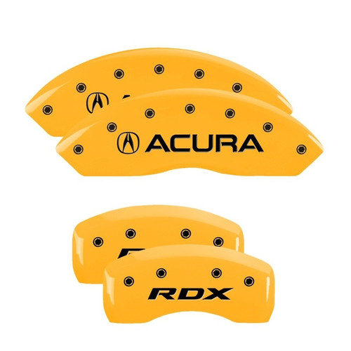 MGP 4 Caliper Covers Engraved Front Acura Rear RDX Yellow - 39022SRDXYL